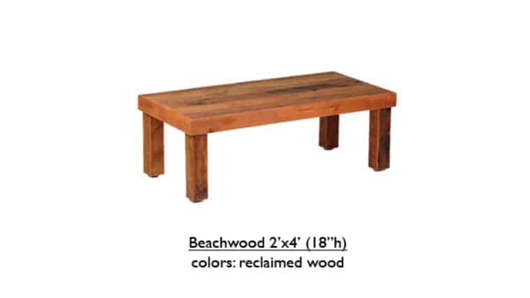 Farm Table | Beechwood Table | 2′ x 4′ x 18″ | Rental Farm Table | Beechwood Table | 2′ x 4′ x 18″ | Rental