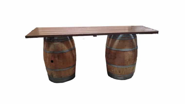 6’ Double Wine Barrel And Plank Bar Kit | Rental