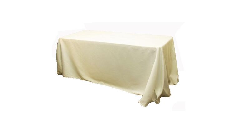 Polyester | Ivory | 90″ x 132″ Rectangle Tablecloth | Rental Polyester | Ivory | 90″ x 132″ Rectangle Tablecloth | Rental