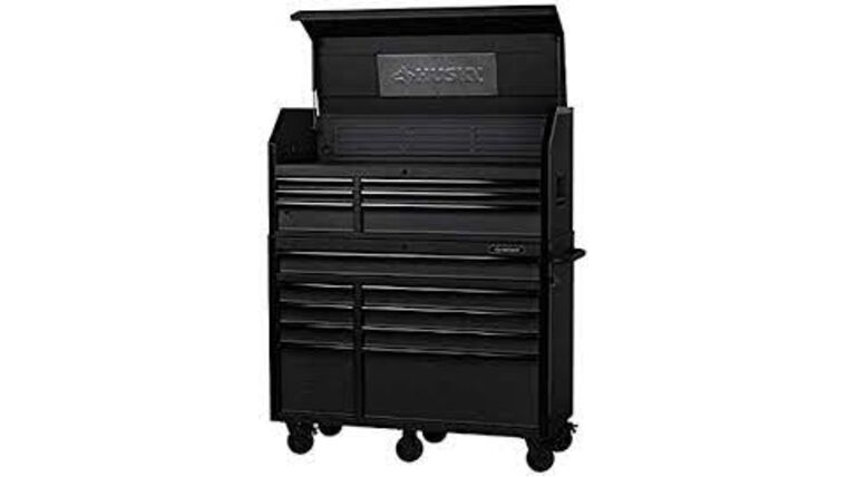 52″ Husky Industrial 15 Drawer Combo Tool Box & Cabinet Set | Black | Rental