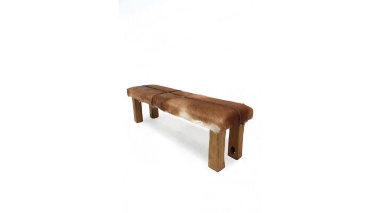 4′ Rustic Goat Skin Bench – Large | Rental 4′ Rustic Goat Skin Bench – Large | Rental