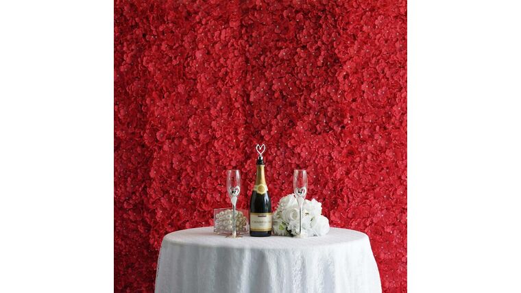Flower Wall – UV Protected Red Hydrangea Flower Wall Mat | Rental