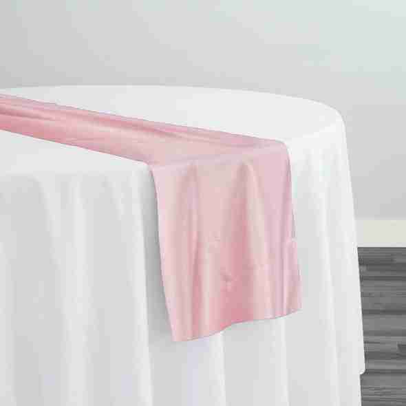 Lamour (Dull) Satin Table Runner in Pink 1155 | Rental