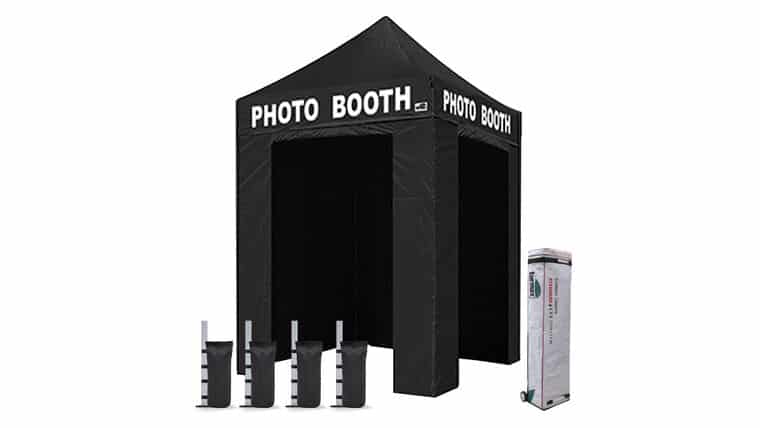 5′ x 5′ Pop Up Photo Booth Enclosure – Black | Rental