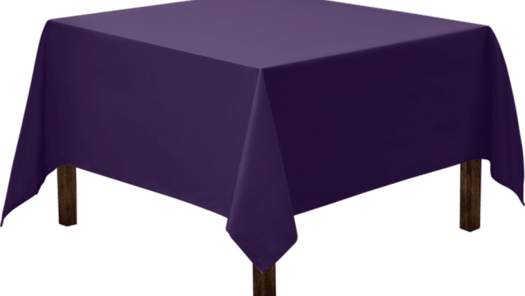 Polyester | Purple | 60″ x 120″ Rectangle Tablecloth | Rental Polyester | Purple | 60″ x 120″ Rectangle Tablecloth | Rental