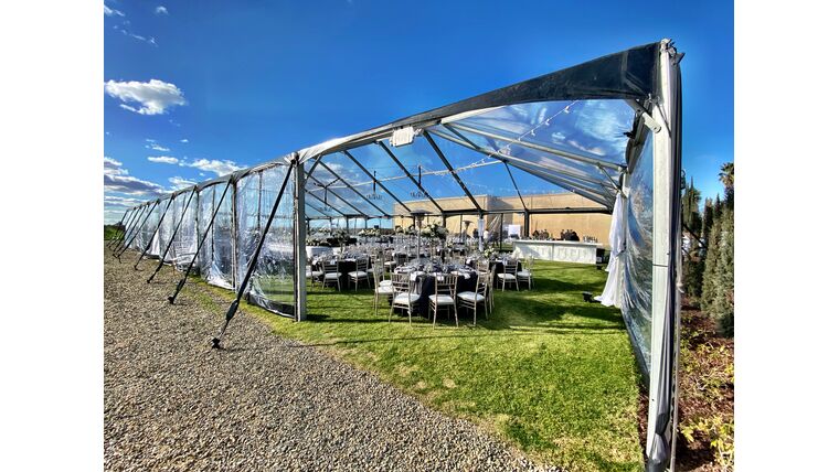 40′ x 200′ Keder Tent – Clear/Black | Rental 40′ x 200′ Keder Tent – Clear/Black | Rental