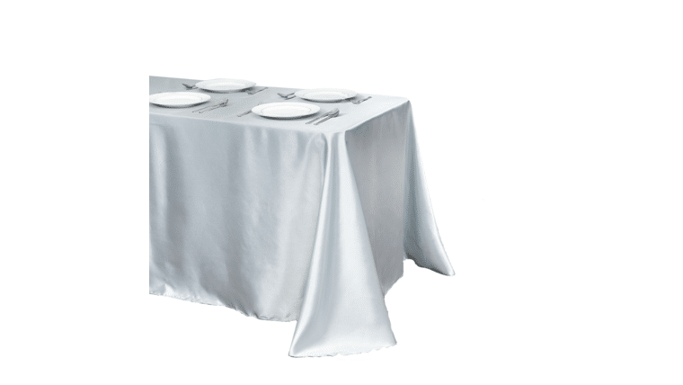 Polyester | Grey/Silver | 60″ x 120″ Rectangle Tablecloth | Rental Polyester | Grey/Silver | 60″ x 120″ Rectangle Tablecloth | Rental