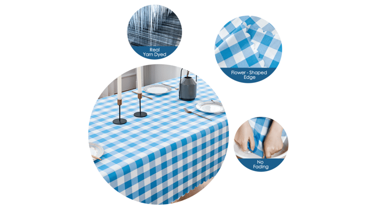 Polyester | Baby Blue | 60″ x 120″ Rectangle Tablecloth | Rental