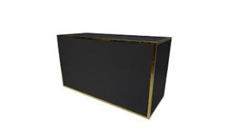 Fenix Promenade Straight Bar Gold w/Black Acrylic | Rental