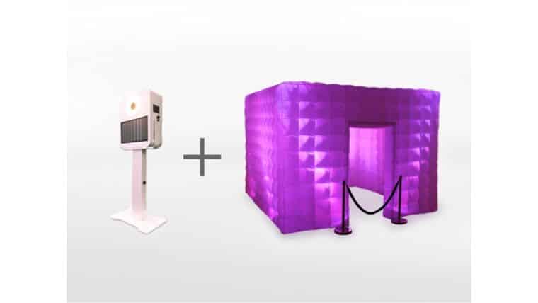 White Open Air Photo Booth With Inflatable Enclosure Rental | Rental