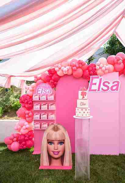 Light Pink Half Arch Backdrop | Rental