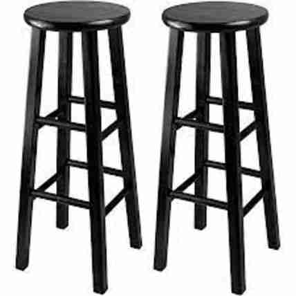 Stool – Square Leg Stool – 29” Black | Rental