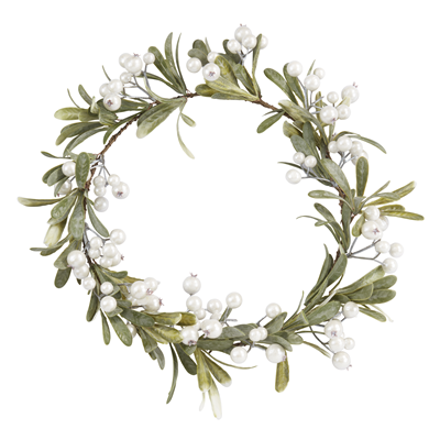 WR446 White Berry Wreath | Rental