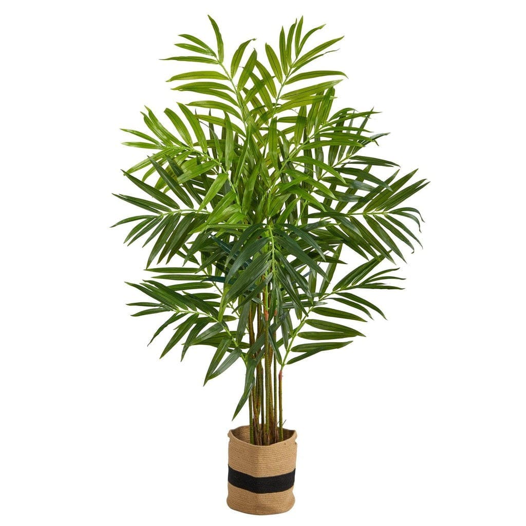 8’ King Palm Artificial Tree in Handmade Natural Jute and Cotton Planter | Rental 8’ King Palm Artificial Tree in Handmade Natural Jute and Cotton Planter | Rental