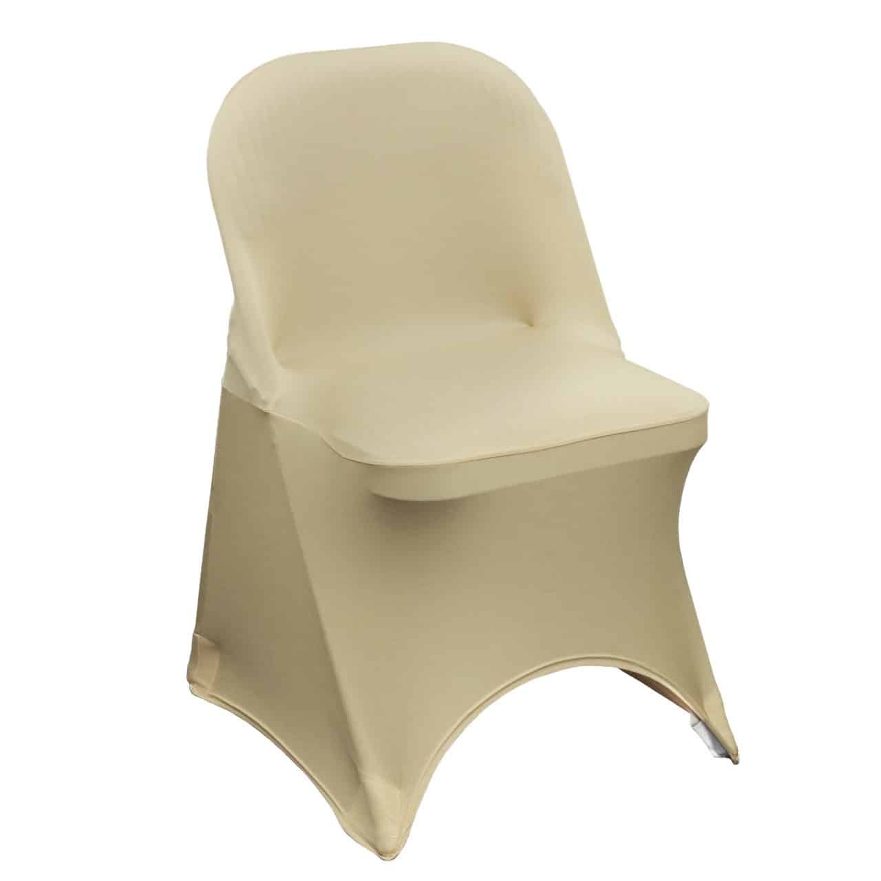 Stretch Spandex Folding Chair Cover Champagne | Rental