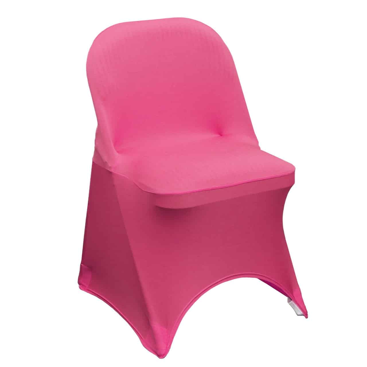Stretch Spandex Folding Chair Cover Fuchsia | Rental