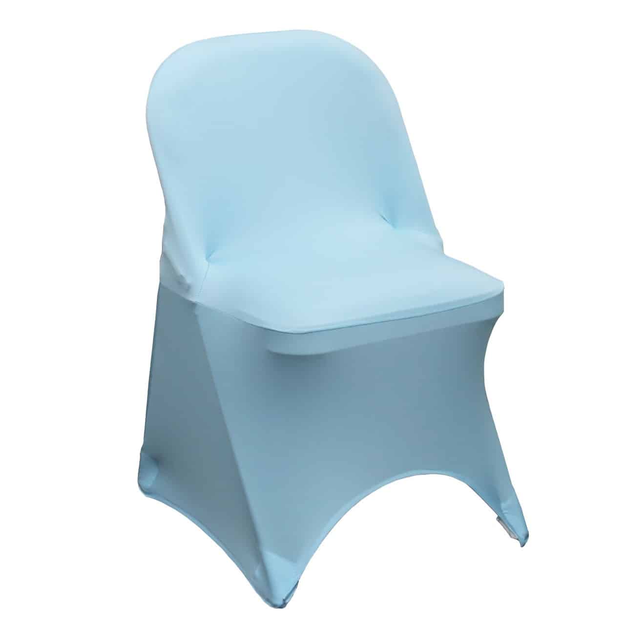 Stretch Spandex Folding Chair Cover Light Blue | Rental