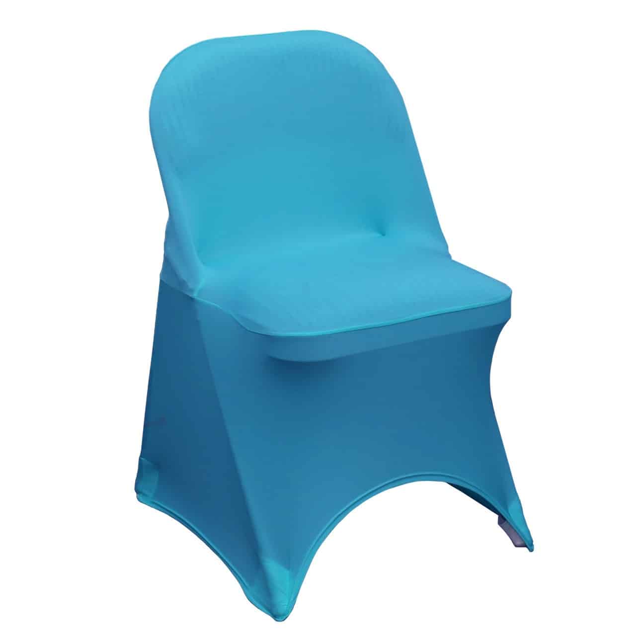 Stretch Spandex Folding Chair Cover Malibu Blue | Rental
