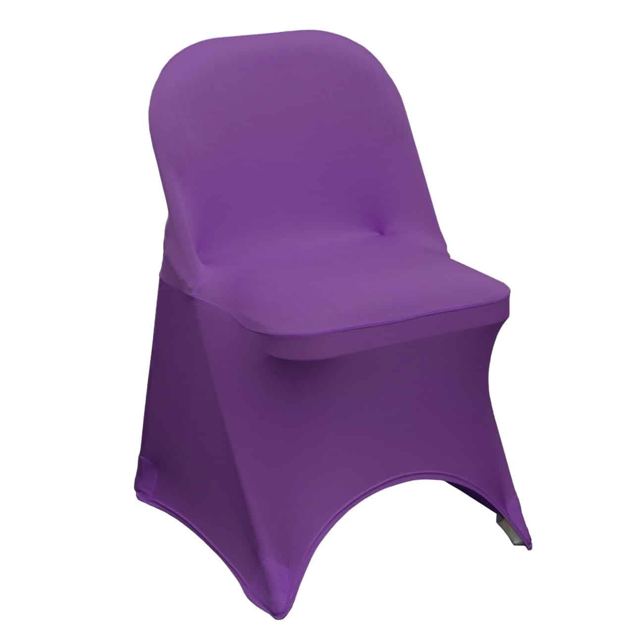 Stretch Spandex Folding Chair Cover Purple | Rental