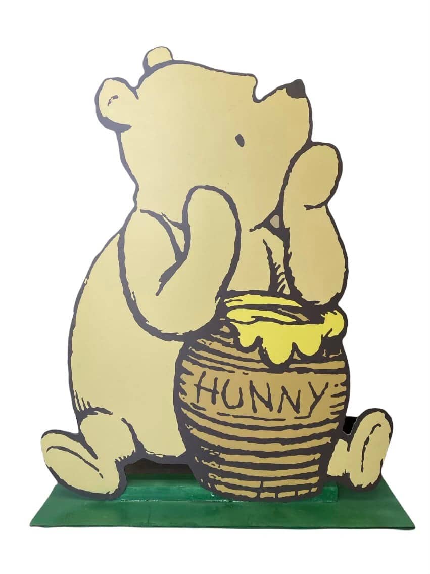 Classic Winnie With Hunny Pot Wood Cut Out Standee | Rental Classic Winnie With Hunny Pot Wood Cut Out Standee | Rental