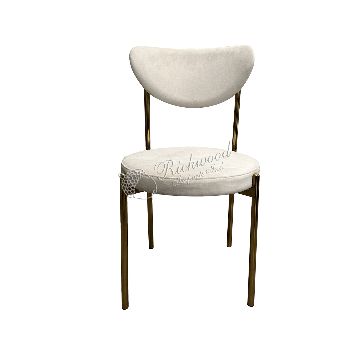 IRIS CHAIR – Stackable w/Gold Frame & Ivory Velvet | Rental IRIS CHAIR – Stackable w/Gold Frame & Ivory Velvet | Rental