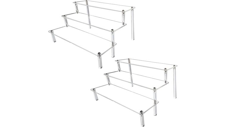 3 Tier Shelf Acrylic Riser Rental | 2 Piece | Rental