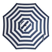 Part | 9′ Market Umbrella Top Only | Blue & White Stripe | Rental