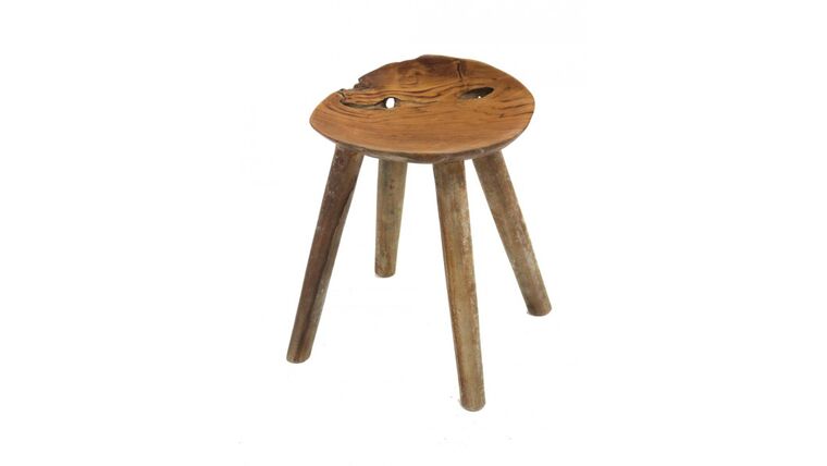 Rustic Wooden Milk Maid Stool | Rental