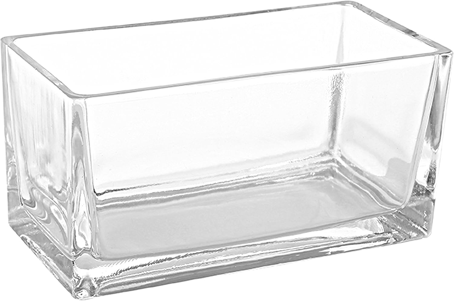 7.8 inch Modern Rectangular Glass Vase | Rental 7.8 inch Modern Rectangular Glass Vase | Rental