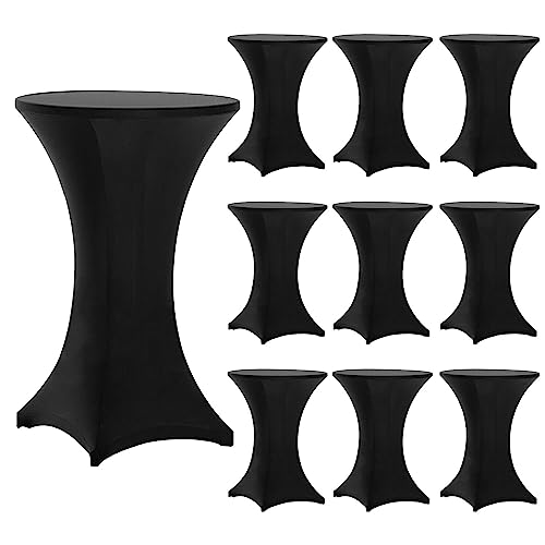 Tina’s 10 Pack 30×42 Inch Highboy Spandex Cocktail Table Covers Black, Cocktail Table Tablecloth, Fitted Stretch Cocktail Tablecloth for Round Tables (10PC 30X42 Black) | Rental Tina’s 10 Pack 30×42 Inch Highboy Spandex Cocktail Table Covers Black, Cocktail Table Tablecloth, Fitted Stretch Cocktail Tablecloth for Round Tables (10PC 30X42 Black) | Rental