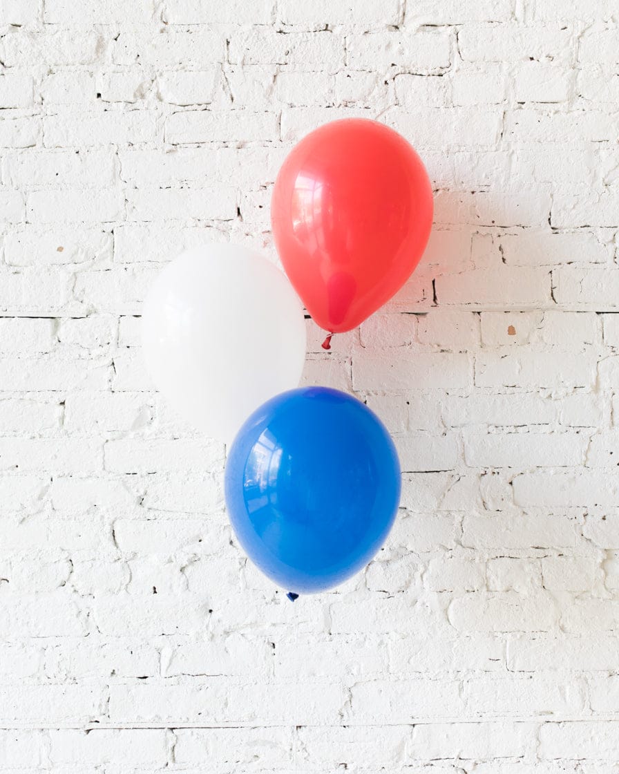Red, White and Blue Palette 11in Balloons – bouquet of 3 | Rental