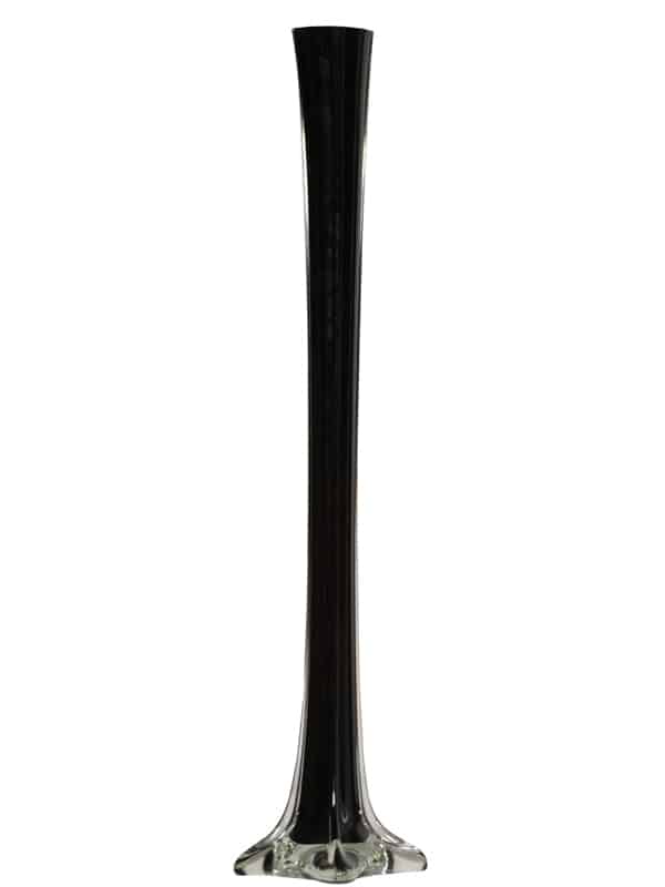 20″ Black Glass Eiffel Tower Vase | Rental 20″ Black Glass Eiffel Tower Vase | Rental