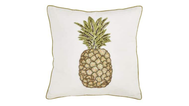 1792 – Beaded Pineapple Pillow – Poly Filled | Rental