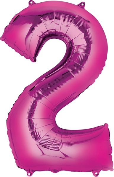34″ Pink Number 2 Anagram Balloon | Purchase | Rental