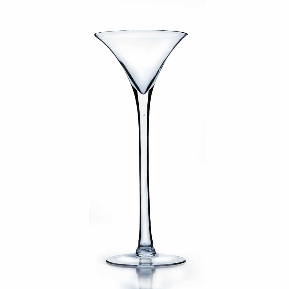 16″ Tall Martini Glass Vase / Holder: Opening: 6″. | Rental 16″ Tall Martini Glass Vase / Holder: Opening: 6″. | Rental