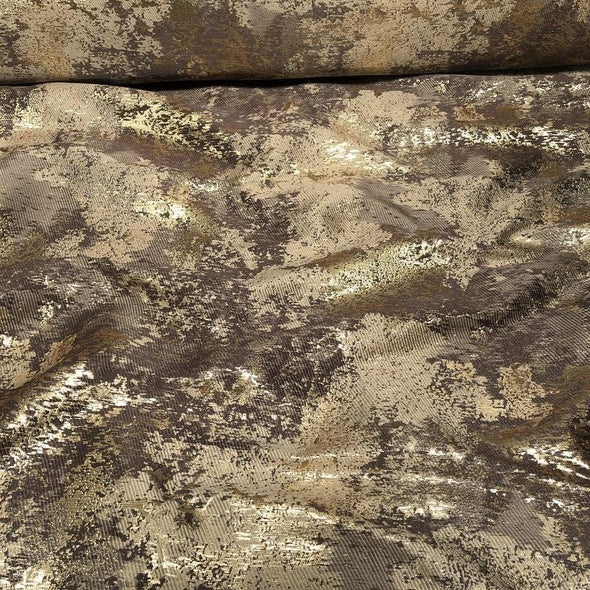 Cascade Jacquard Wholesale Fabric in Brown and Gold | Rental Cascade Jacquard Wholesale Fabric in Brown and Gold | Rental