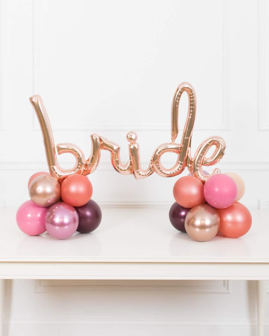 Bridal Office Party – BRIDE Script on Balloon Base – 1.5ft | Rental Bridal Office Party – BRIDE Script on Balloon Base – 1.5ft | Rental