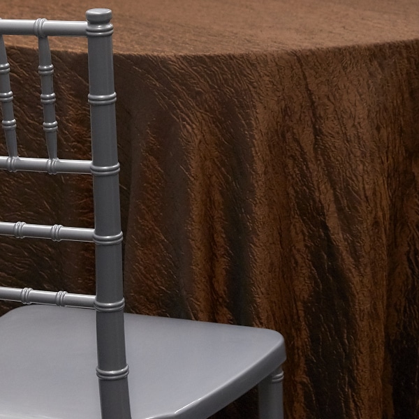 BRONZE – *FR* Crushed Taffeta Tablecloth by Eastern Mills – Many Size Options | Rental