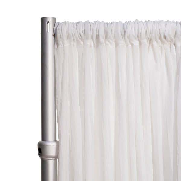 *FR* 10ft Wide Sheer Voile Curtain Panel by Eastern Mills w/ 4″ Pockets – White | Rental *FR* 10ft Wide Sheer Voile Curtain Panel by Eastern Mills w/ 4″ Pockets – White | Rental