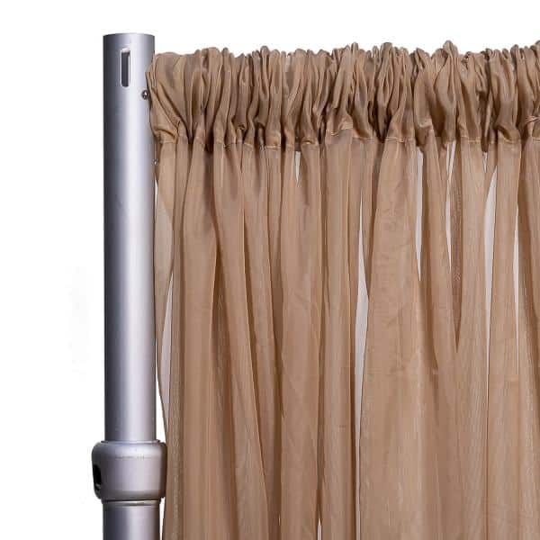 *FR* 10ft Wide Sheer Voile Curtain Panel by Eastern Mills w/ 4″ Pockets – Caramel | Rental *FR* 10ft Wide Sheer Voile Curtain Panel by Eastern Mills w/ 4″ Pockets – Caramel | Rental