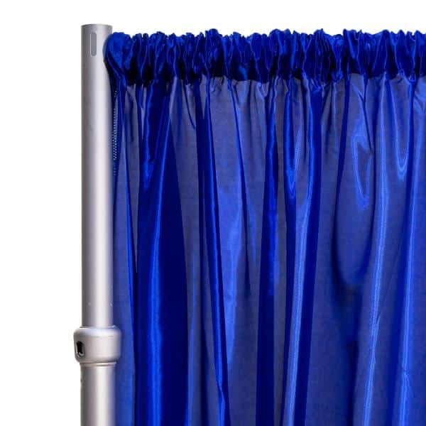 *FR* Taffeta Drape Panel by Eastern Mills 9 1/2 FT Wide w/ 4″ Sewn Rod Pocket – Royal Blue | Rental *FR* Taffeta Drape Panel by Eastern Mills 9 1/2 FT Wide w/ 4″ Sewn Rod Pocket – Royal Blue | Rental