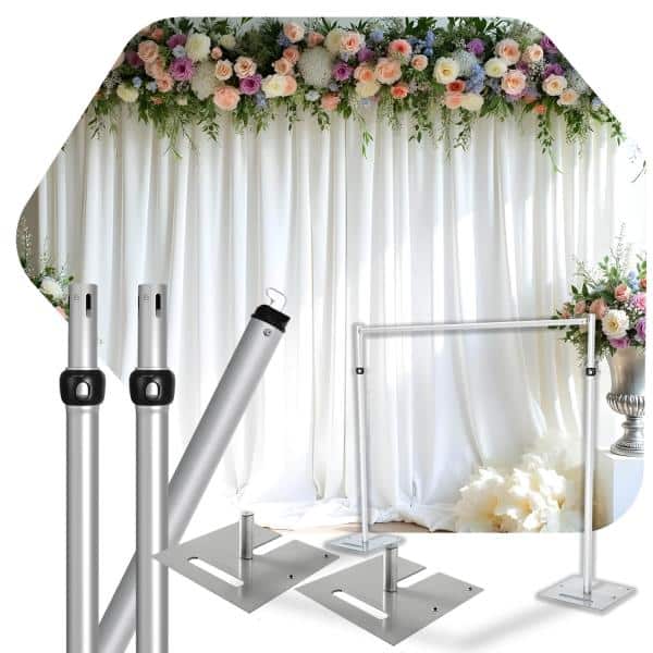 1-Panel Pipe and Drape Kit / Backdrop – 6-10 Feet Tall (Adjustable) | Rental