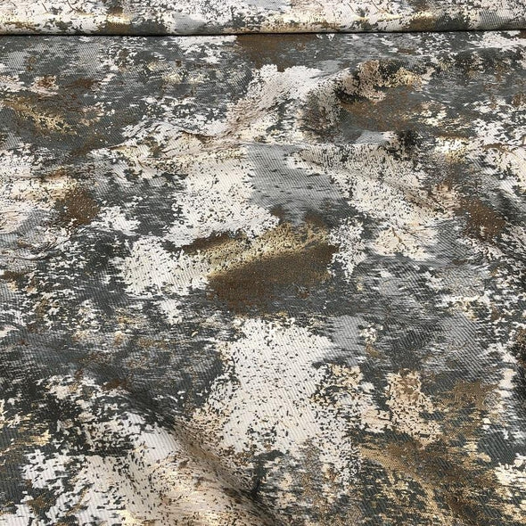 Cascade Jacquard Wholesale Fabric in Grey and Gold | Rental Cascade Jacquard Wholesale Fabric in Grey and Gold | Rental