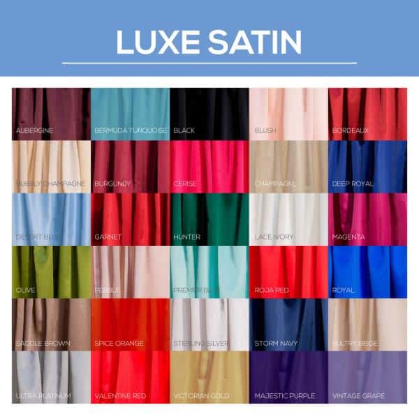 *FR* LUXE Satin Drape by the Yard – Eastern Mills (59″ Wide) | Rental