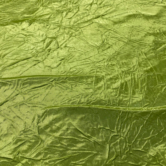 Crush Satin (Bichon) Drapery Panel in Lime 37 | Rental