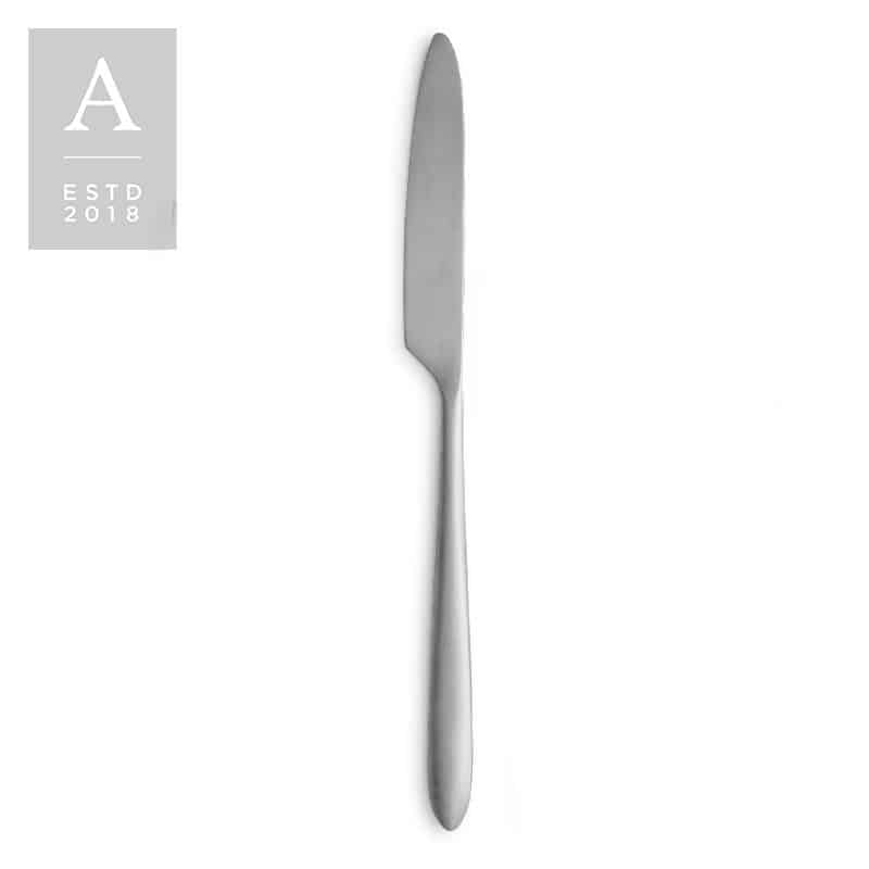 Muse Silver Brushed Dinner Knife | Rental