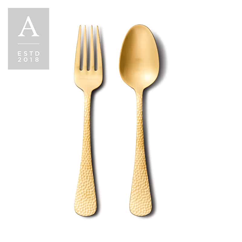 Nico Gold Brushed Serving Collection | Rental
