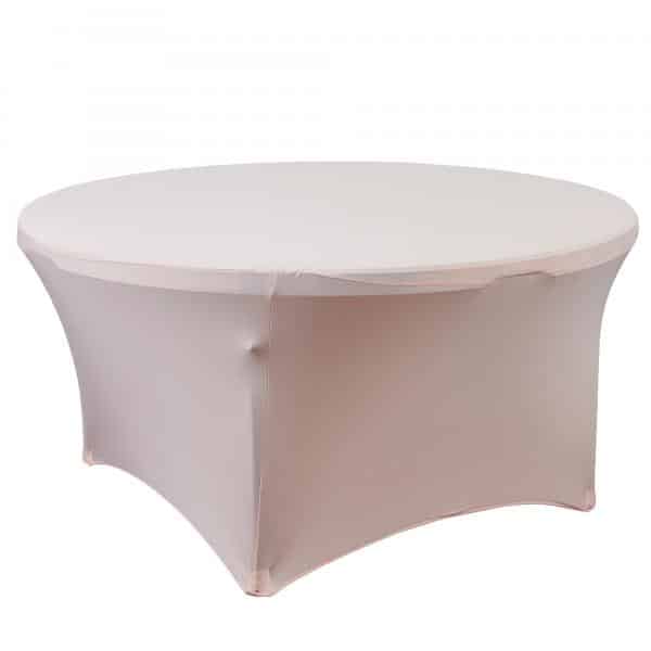 Decostar™ Spandex Round Table Cover 72″ – Blush | Rental