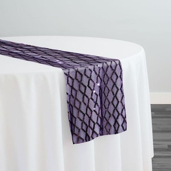 Vortex Sequins Table Runner in Plum | Rental Vortex Sequins Table Runner in Plum | Rental