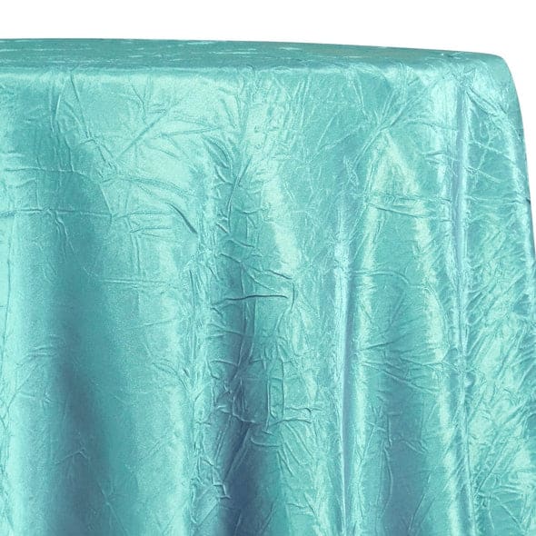 Crush Satin (Bichon) Table Linen in Teal Green 645 | Rental